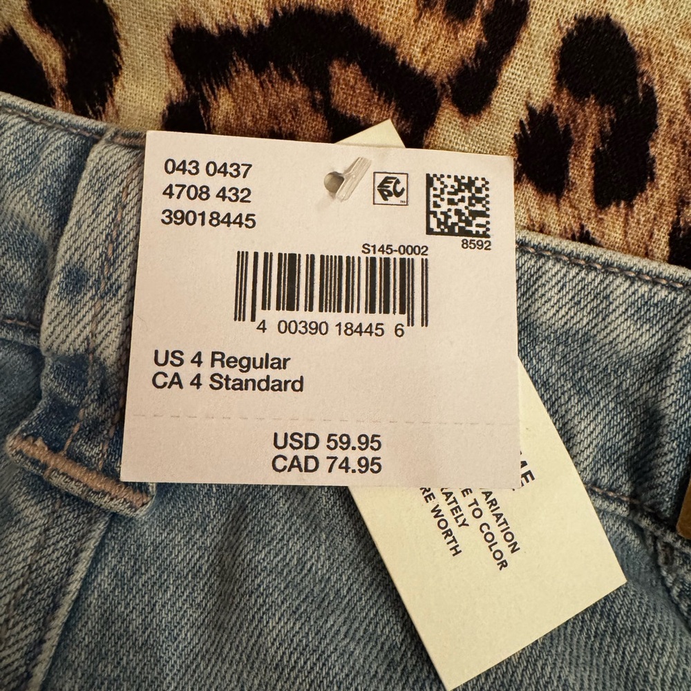 American Eagle Light Blue Denim Wide Leg Cargo Jeans